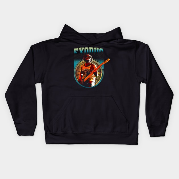 Exoduss Inferno Metal Firestorm on Fabric Kids Hoodie by HOuseColorFULL